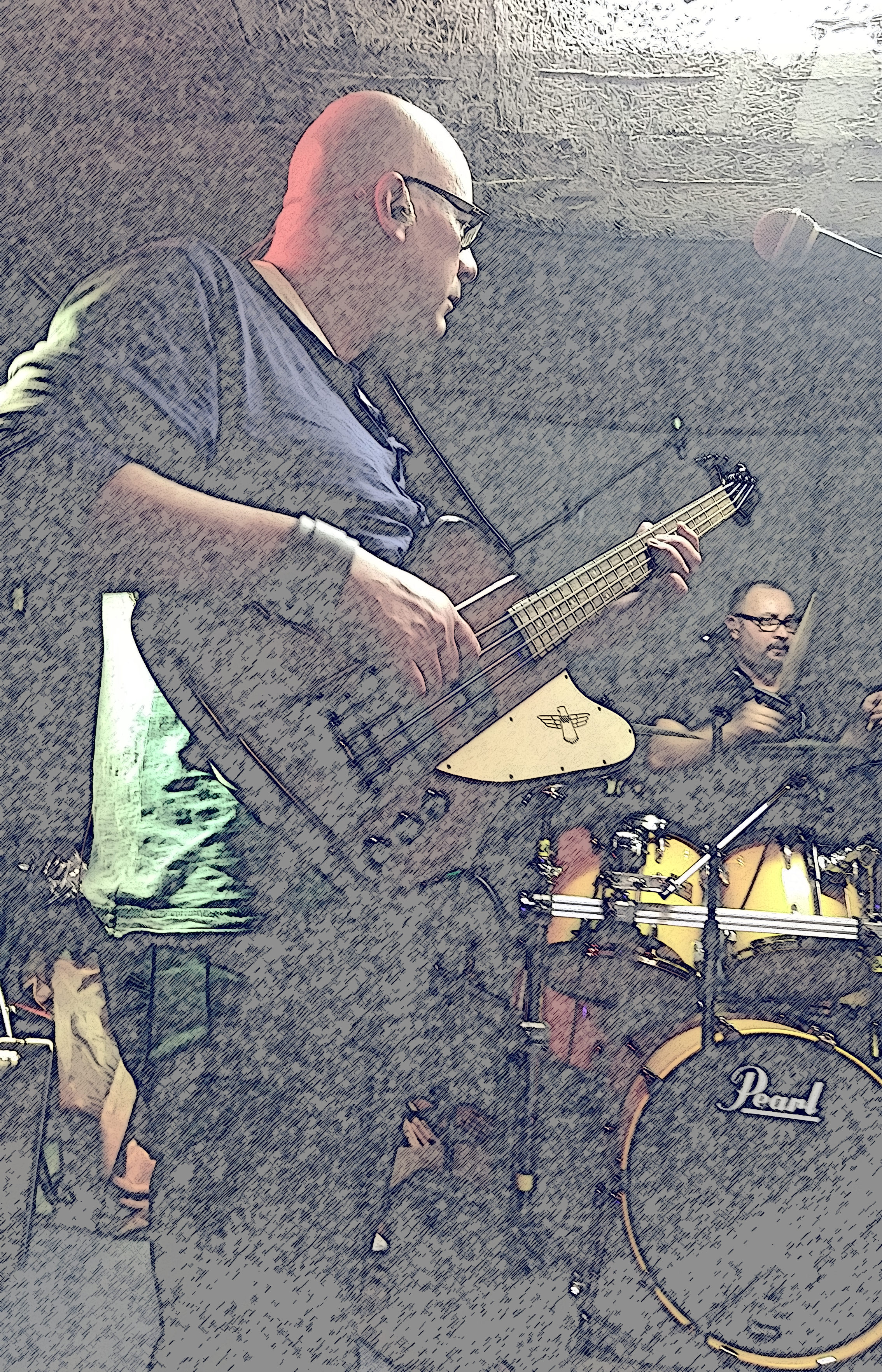 Die Rhythmus Sektion am Werk: Gerd und Achim